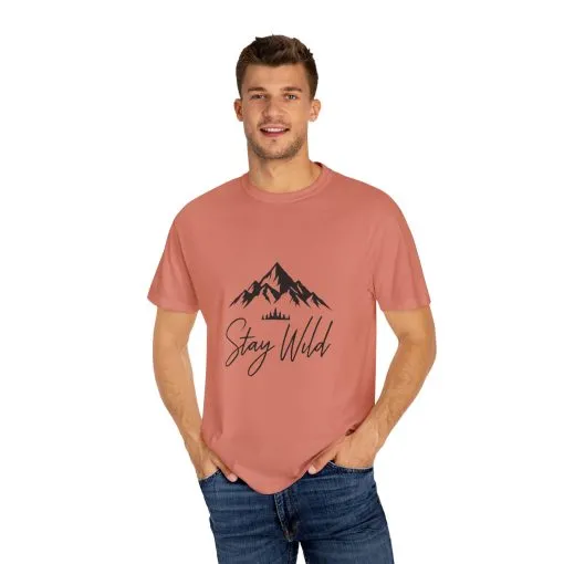 Stay Wild Unisex Garment-Dyed T-Shirt - Adventure & Nature Inspired - Image 7