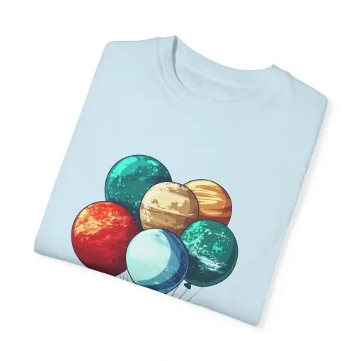 Astronauts and Planets Graphic T-Shirt - Unisex Garment-Dyed Tee - Image 14