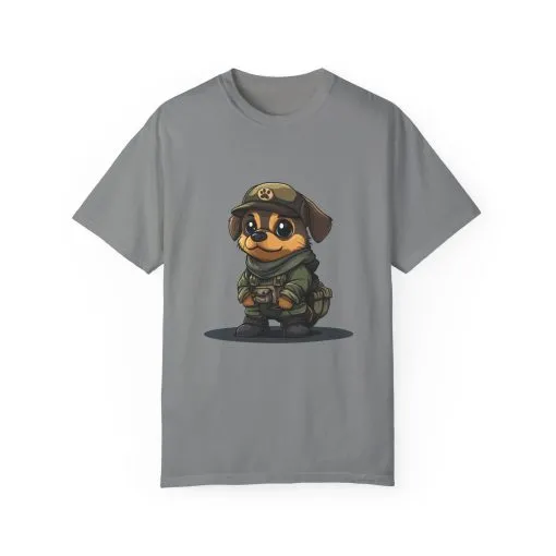 Cute Military Dog Graphic Unisex T-Shirt - Image 37