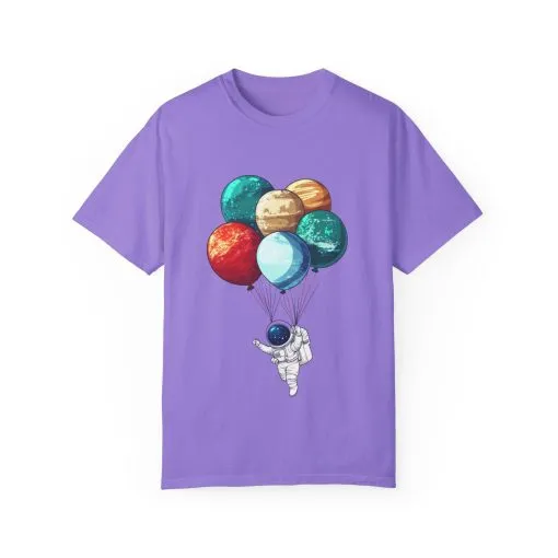 Astronauts and Planets Graphic T-Shirt - Unisex Garment-Dyed Tee - Image 33
