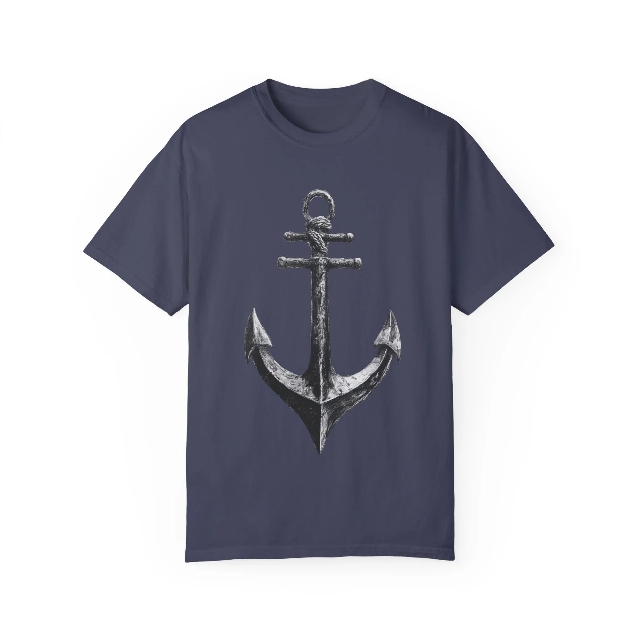 Nautical Anchor Unisex Garment-Dyed T-shirt | Casual Marine Style Wear - Image 41