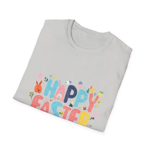 Happy Easter Unisex Softstyle T-Shirt - Vibrant Seasonal Tee for Spring Celebrations - Image 12