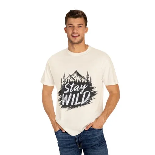 Stay Wild Unisex Garment-Dyed T-Shirt for Adventure Lovers - Image 15