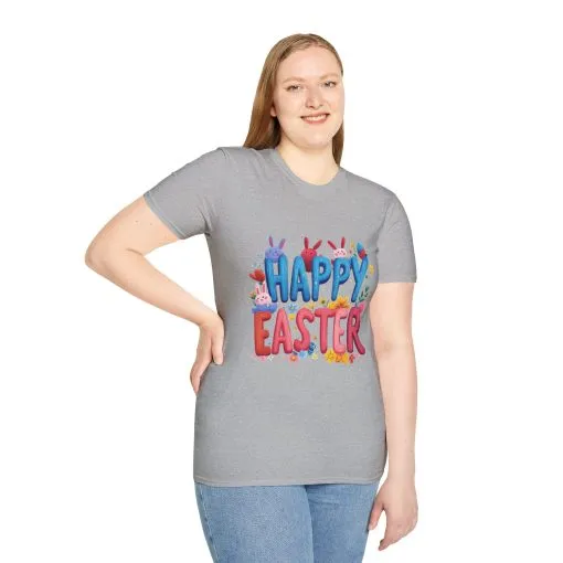 Easter Joy Unisex Softstyle T-Shirt - Spring Floral Design - Image 14