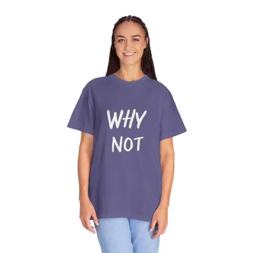 Why Not? Unisex Garment-Dyed T-Shirt - Casual Fun Statement Tee - Image 32
