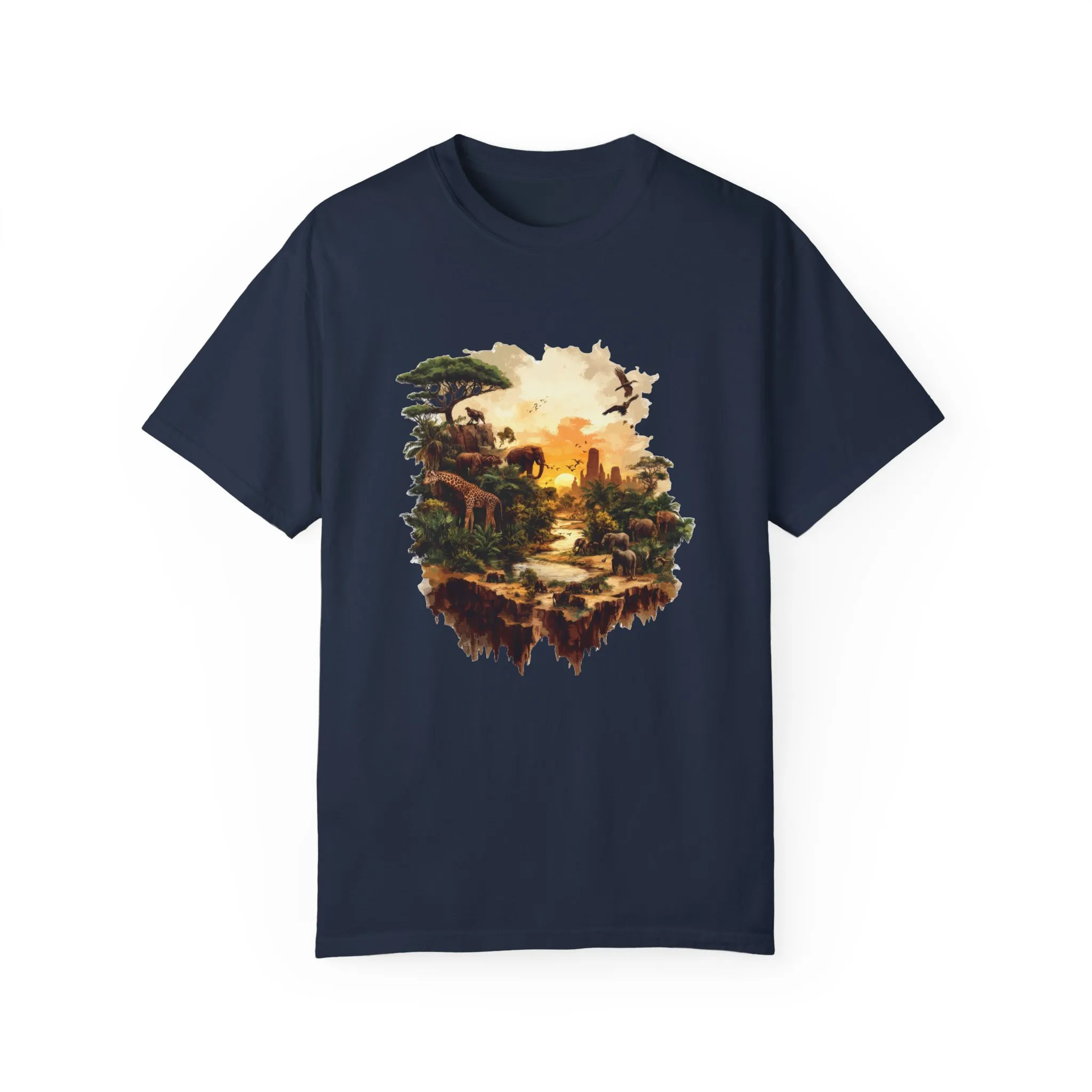 Adventure-Inspired Unisex Garment-Dyed T-Shirt with Nature Scene - Image 29