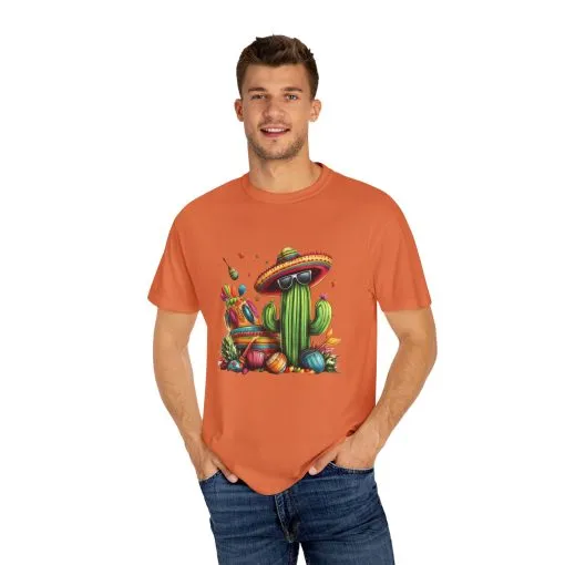 Vibrant Cactus Fiesta T-Shirt - Unisex Garment-Dyed Tee for Summer Celebrations - Image 19