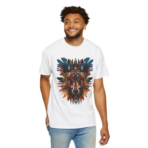 Vibrant Wolf Graphic Unisex T-Shirt - Nature Lover Apparel - Image 8