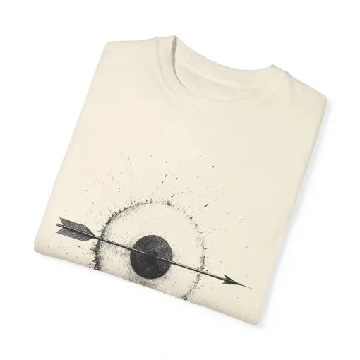 Unisex Garment-Dyed T-shirt with Unique Arrow and Target Design - Perfect for Casual Wear and Gifts - Image 15