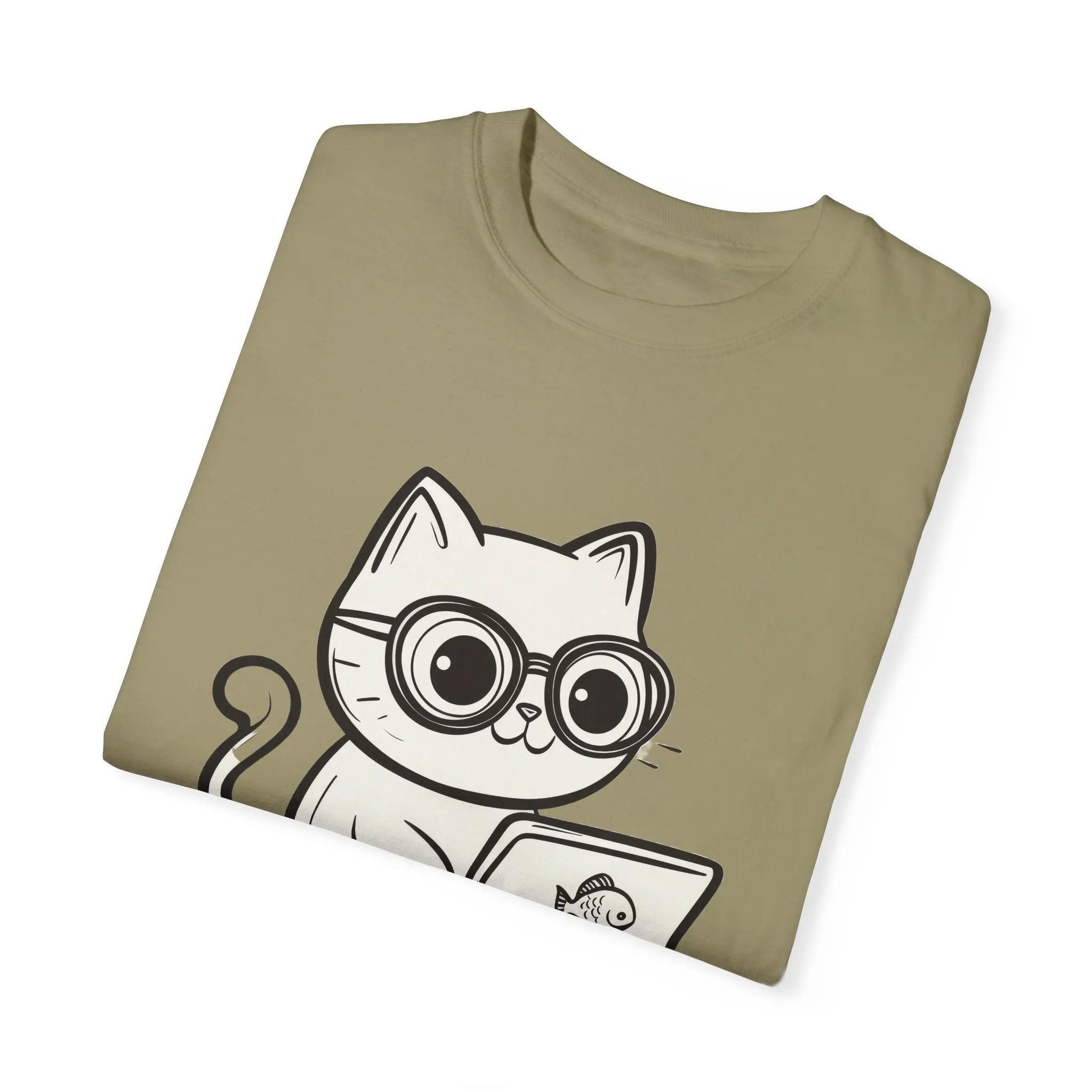 Cute Cat Gamer Unisex Garment-Dyed T-Shirt - Image 6