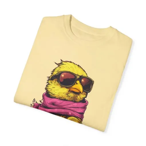 Cool Chick Unisex Garment-Dyed T-Shirt - Fun Bird Design - Image 10