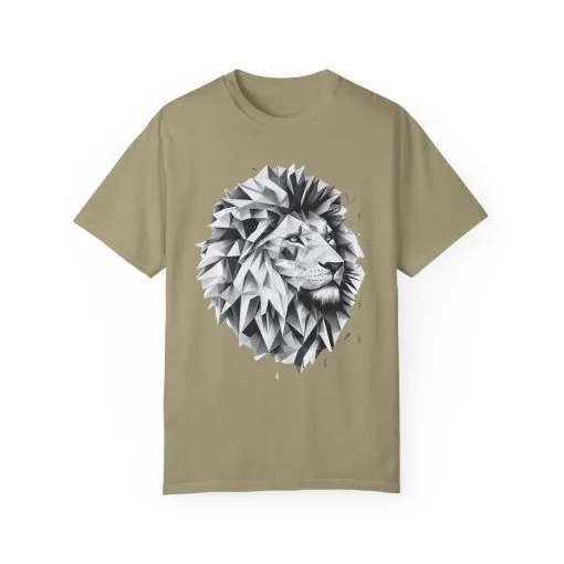 Geometric Lion Unisex T-shirt - Bold, Artistic Design for Animal Lovers - Image 5