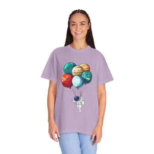 Astronauts and Planets Graphic T-Shirt - Unisex Garment-Dyed Tee - Image 40