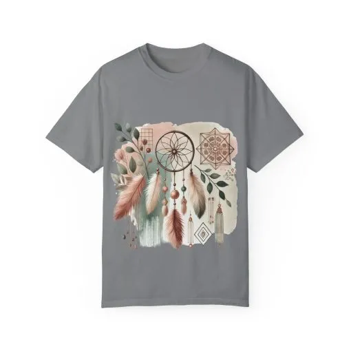 Dreamcatcher Boho T-Shirt | Unisex Garment-Dyed Tee for Spiritual Vibes - Image 21