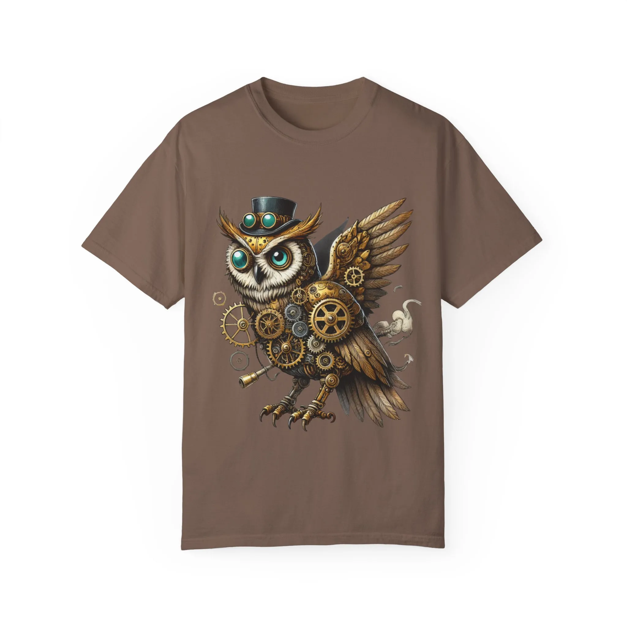 Steampunk Owl Unisex Garment-Dyed T-Shirt - Image 13
