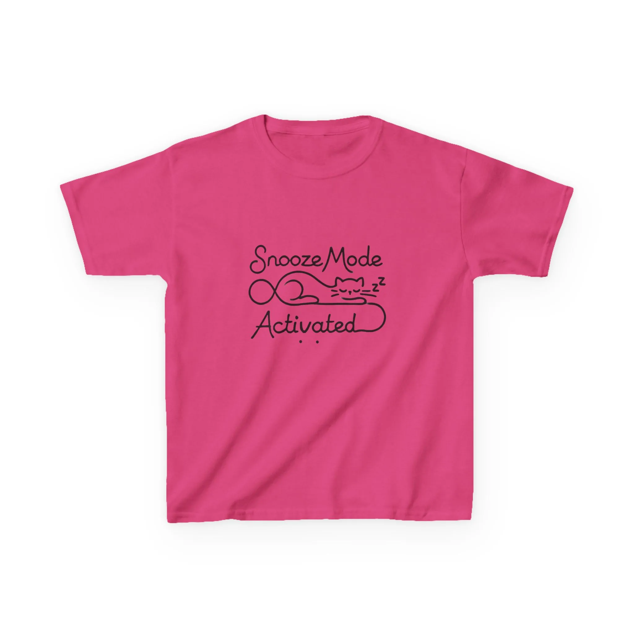 Kids 'Snooze Mode Activated' Heavy Cotton Tee - Fun Sleepy T-Shirt for Boys and Girls - Image 53