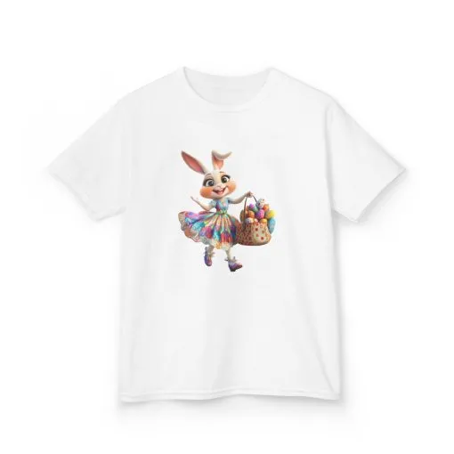 Easter Bunny Kids Tee - Cute Cotton T-Shirt for Spring Celebrations - Image 5