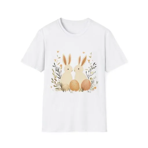Easter Bunny Graphic Unisex Softstyle T-Shirt - Image 5