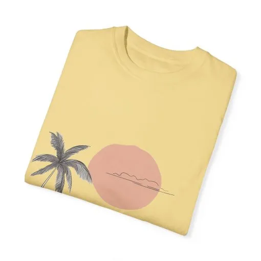 Sunset Beach Vibe Unisex Garment-Dyed T-Shirt - Image 14