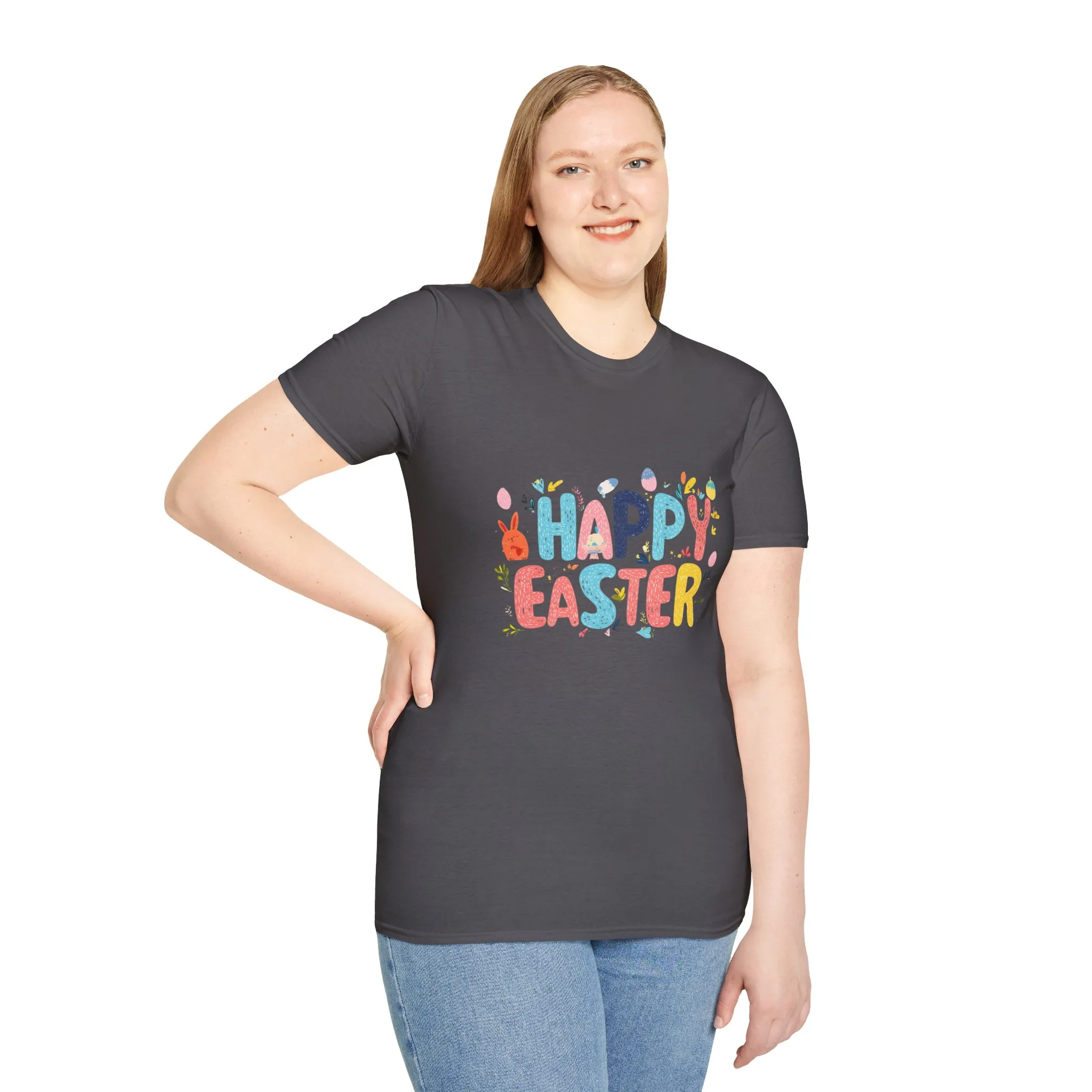 Happy Easter Unisex Softstyle T-Shirt - Vibrant Seasonal Tee for Spring Celebrations - Image 43