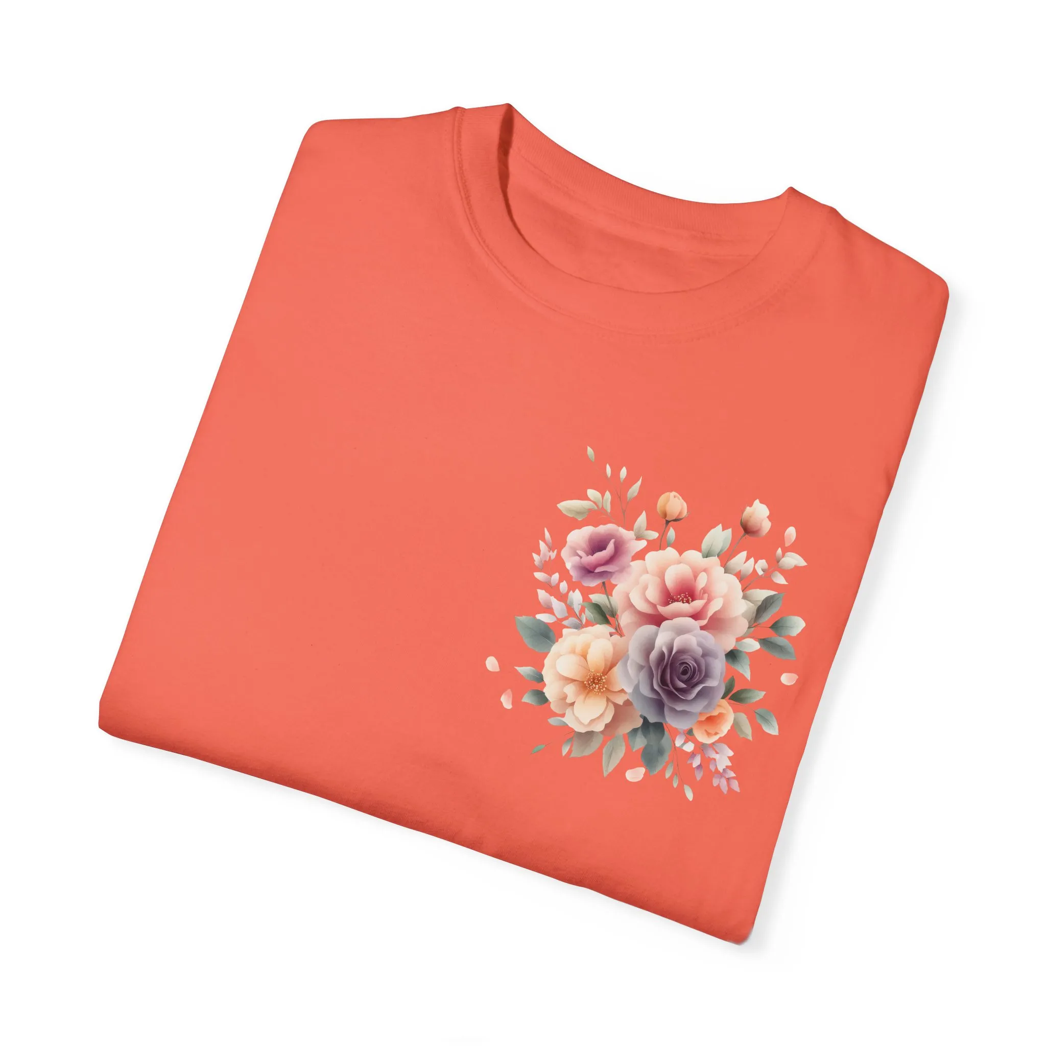 Floral Unisex Garment-Dyed T-shirt - Soft Summer Vibes - Image 6