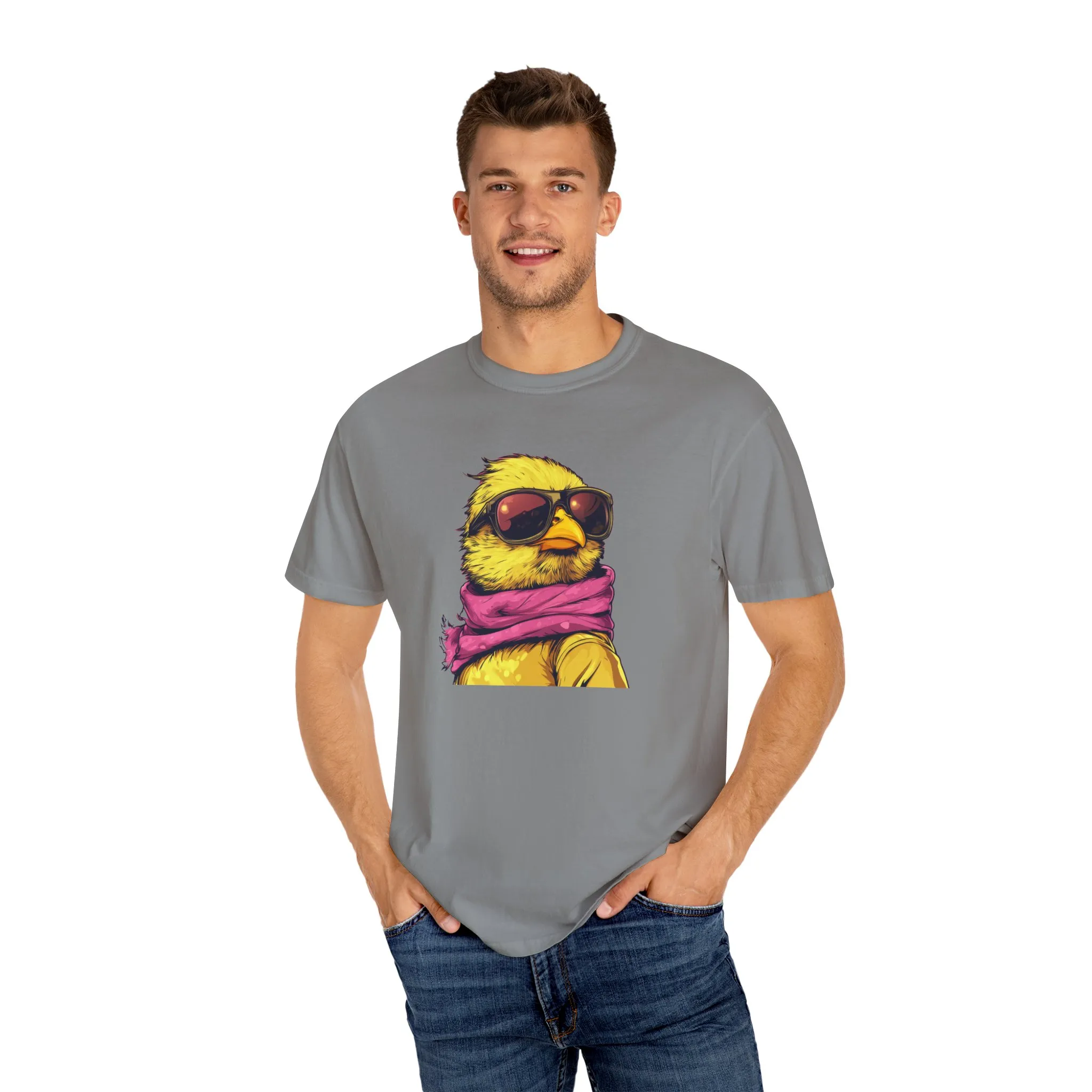 Cool Chick Unisex Garment-Dyed T-Shirt - Fun Bird Design - Image 35