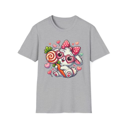 Cute Bunny Love Unisex Softstyle T-Shirt - Perfect for Valentine's Day and Spring Celebrations - Image 21