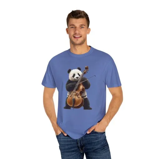 Cute Panda Playing Cello Unisex T-Shirt - Funny Animal Graphic Tee - Image 35