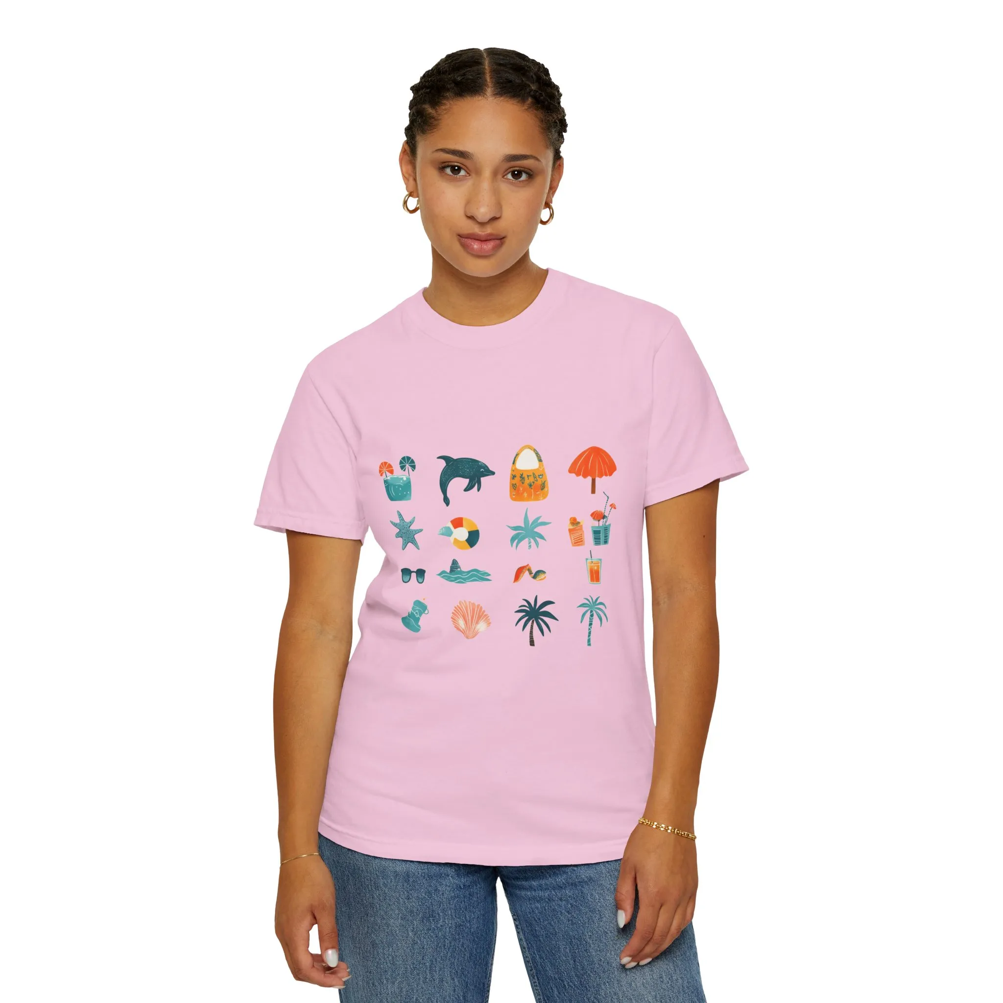 Tropical Vibes Unisex Garment-Dyed T-Shirt | Beach Life Design - Image 31