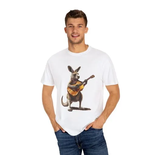 Funny Kangaroo Playing Guitar Unisex T-shirt - Image 7