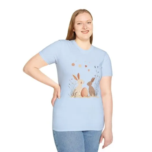 Spring Bunny Love Unisex Softstyle T-Shirt - Cute Floral Design for Easter Celebrations - Image 23