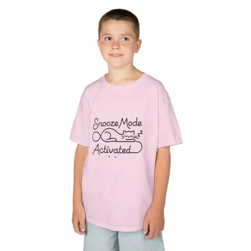 Kids 'Snooze Mode Activated' Heavy Cotton Tee - Fun Sleepy T-Shirt for Boys and Girls - Image 52