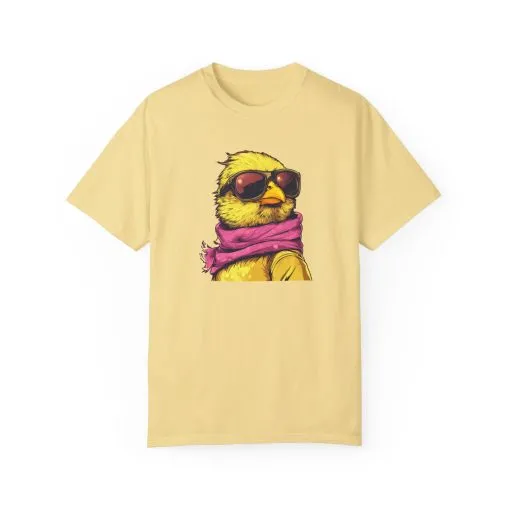 Cool Chick Unisex Garment-Dyed T-Shirt - Fun Bird Design - Image 21