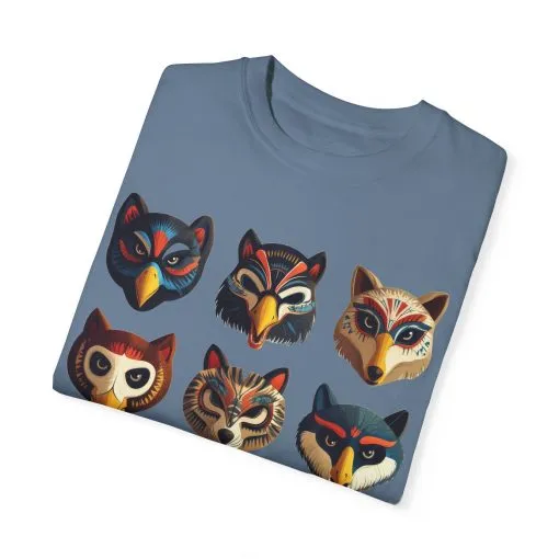 Wild Animal Masks Unisex Garment-Dyed T-Shirt - Image 14