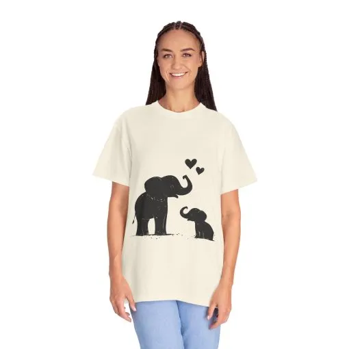 Heartwarming Elephant Love Unisex T-Shirt - Image 15