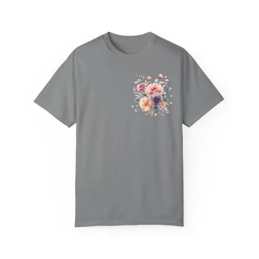 Floral Unisex Garment-Dyed T-shirt - Soft Summer Vibes - Image 21