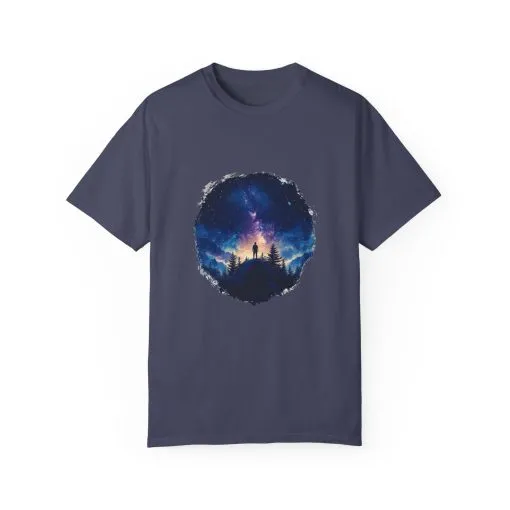 Galactic Night Unisex Garment-Dyed T-Shirt - Cosmic Adventure Tee - Image 9
