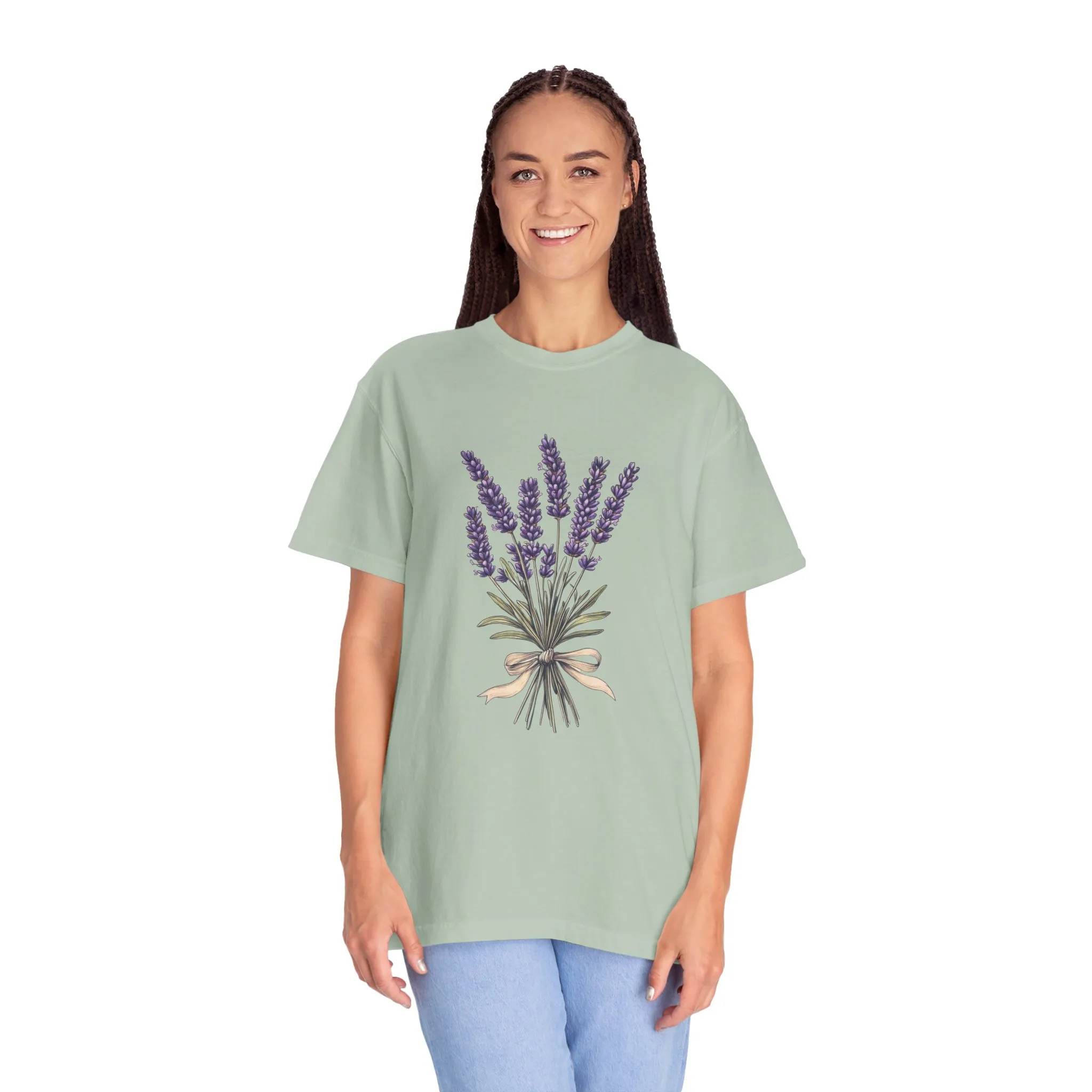 Lavender Bouquet Unisex Garment-Dyed T-Shirt - Nature-Inspired Tee for Relaxation and Everyday Comfort - Image 19