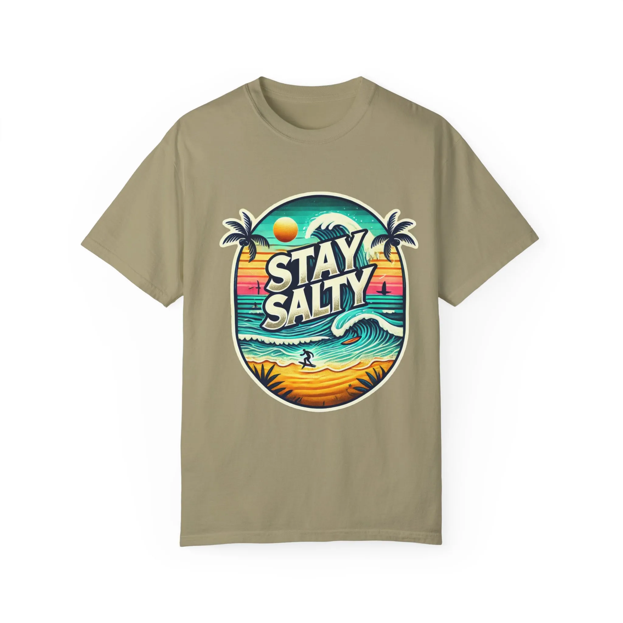 Stay Salty Unisex Garment-Dyed T-Shirt – Perfect for Beach Lovers & Summer Vibes - Image 9
