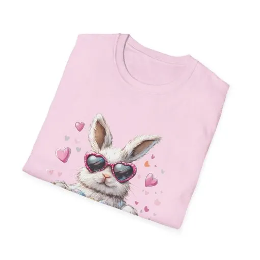 Cute Bunny Easter T-Shirt - Unisex Softstyle Tee with Colorful Egg Design - Image 53