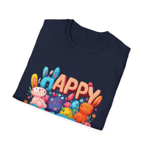 Happy Easter Unisex Softstyle T-Shirt - Fun Spring Bunny Design - Image 48