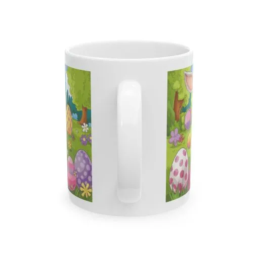Easter Bunny Ceramic Mug - Colorful Spring Design for Holiday Celebrations - Image 2