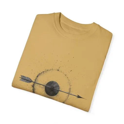 Unisex Garment-Dyed T-shirt with Unique Arrow and Target Design - Perfect for Casual Wear and Gifts - Image 23