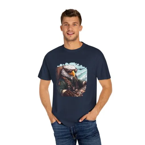 Pilot Eagle Unisex Garment-Dyed T-Shirt - Adventure Apparel for Aviation Enthusiasts - Image 31