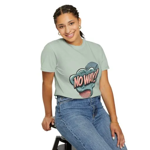 'No Way!' Graphic Tee - Unisex Garment-Dyed T-Shirt for Casual Vibes - Image 24