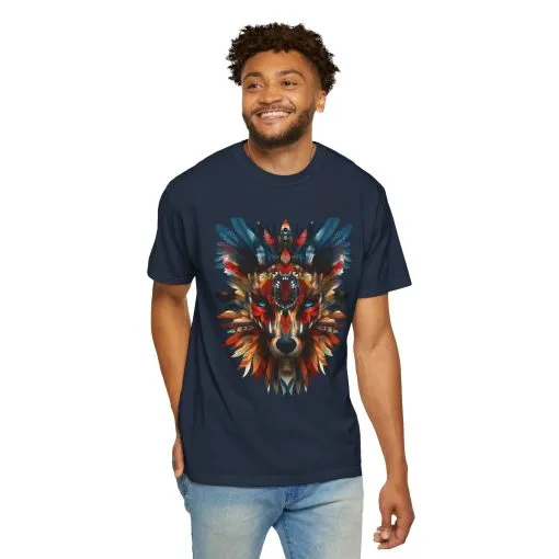Vibrant Wolf Graphic Unisex T-Shirt - Nature Lover Apparel - Image 4