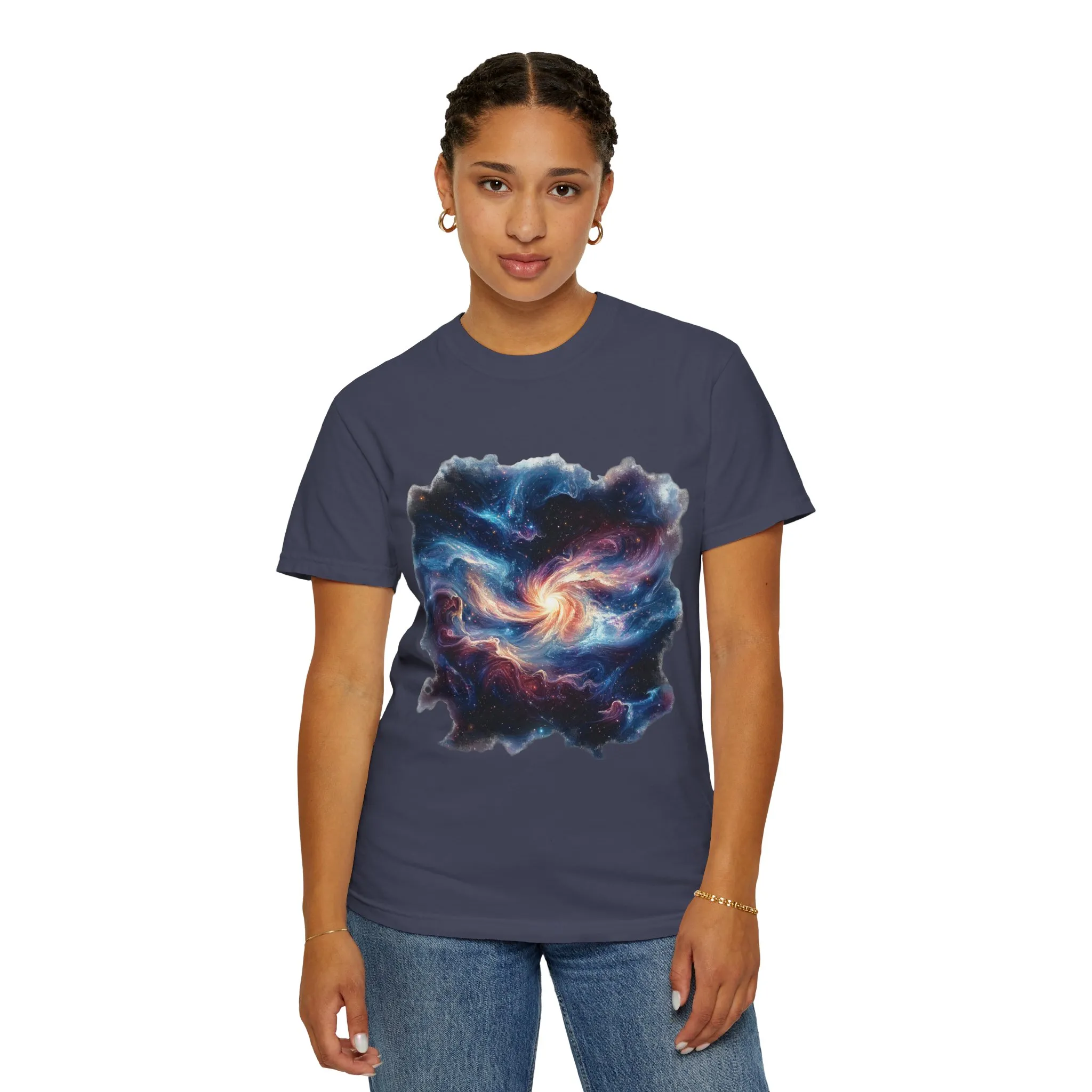 Cosmic Swirl Unisex Garment-Dyed T-Shirt - Perfect for Dreamers and Star Gazers - Image 20