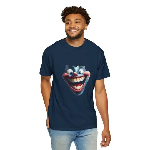 Unisex Garment-Dyed T-shirt with Vintage Clown Print - Perfect for Halloween & Graphic Tee Lovers - Image 36