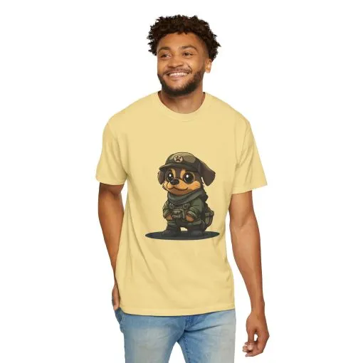 Cute Military Dog Graphic Unisex T-Shirt - Image 16