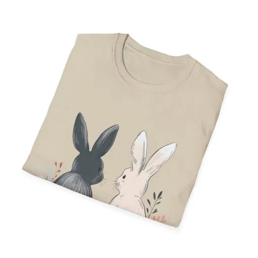 Cute Bunny Love Unisex Softstyle T-Shirt for Easter Celebrations - Image 8